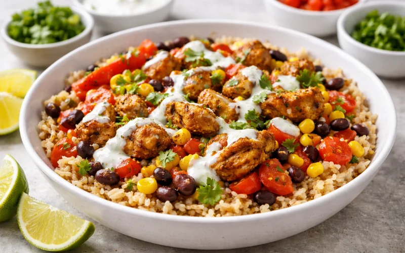 Low-Sodium High-Protein Mexican Chicken Bowl